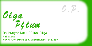 olga pflum business card